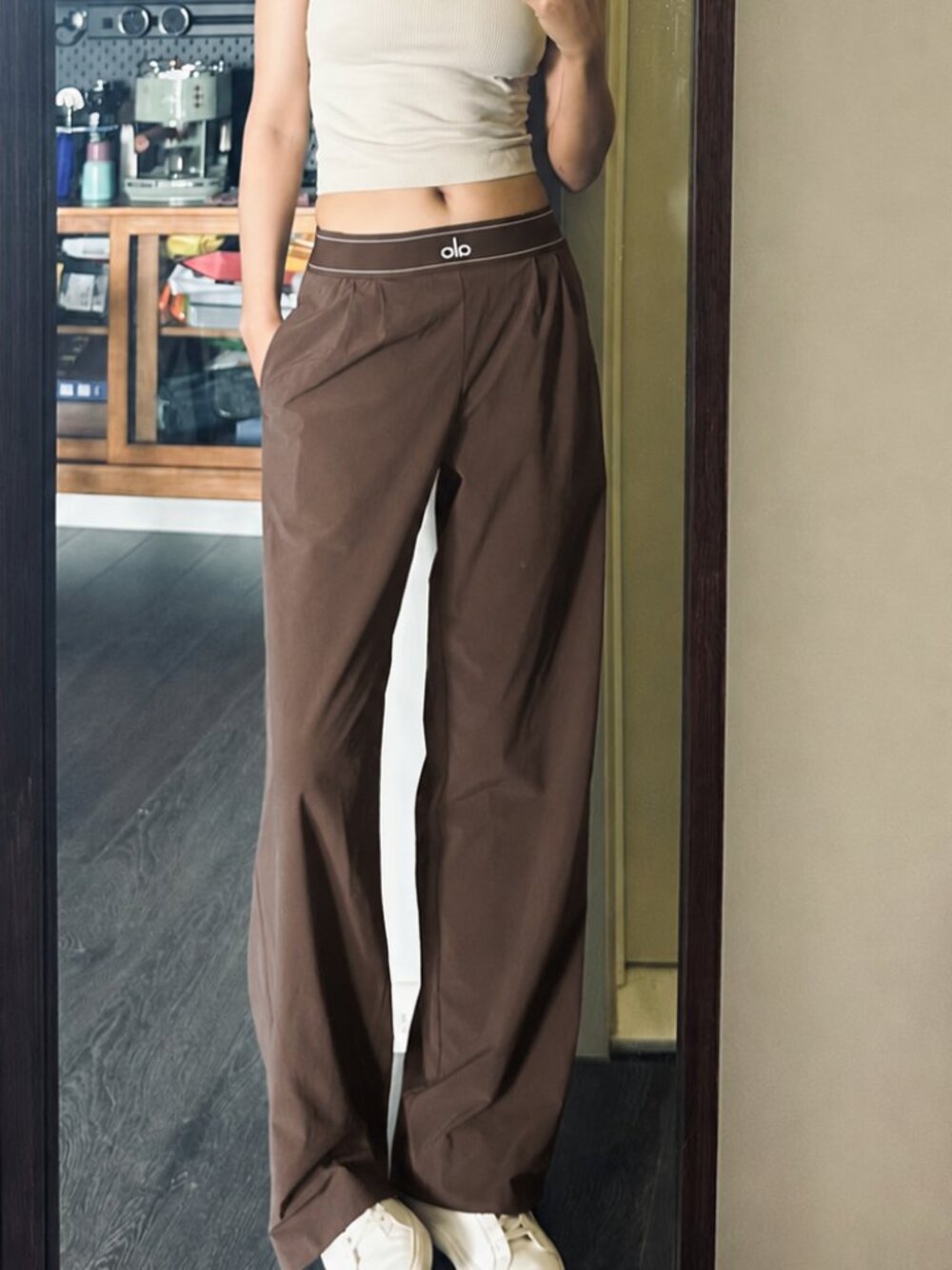 NWT ALO Yoga Suit Up Trouser🤎 Espresso Brown💓XS Regular 30” Straight Leg
